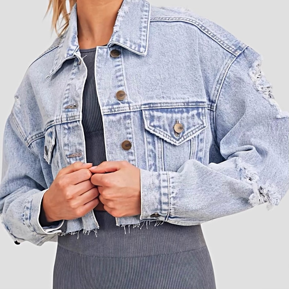 Denim Cropped Jacket